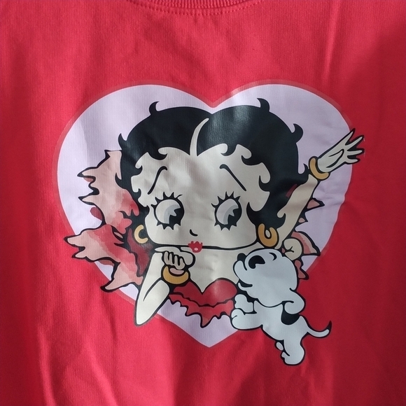 Gildan Betty Boop Red Vintage Sweatshirt M - Picture 2 of 7